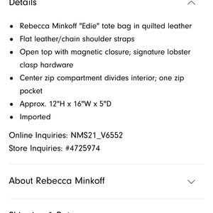 Rebecca Minkoff Eddie Quilted Leather Tote Bag